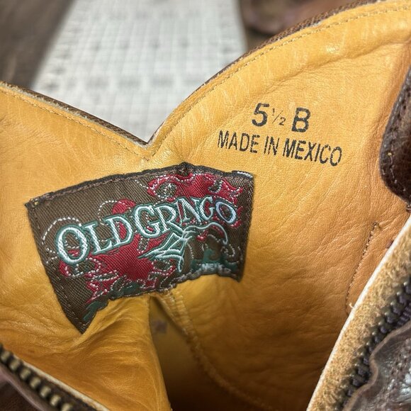 Old Gringo Side Zip Round Toe Cowboy Western Boots Womens 5.5 B - Picture 6 of 12